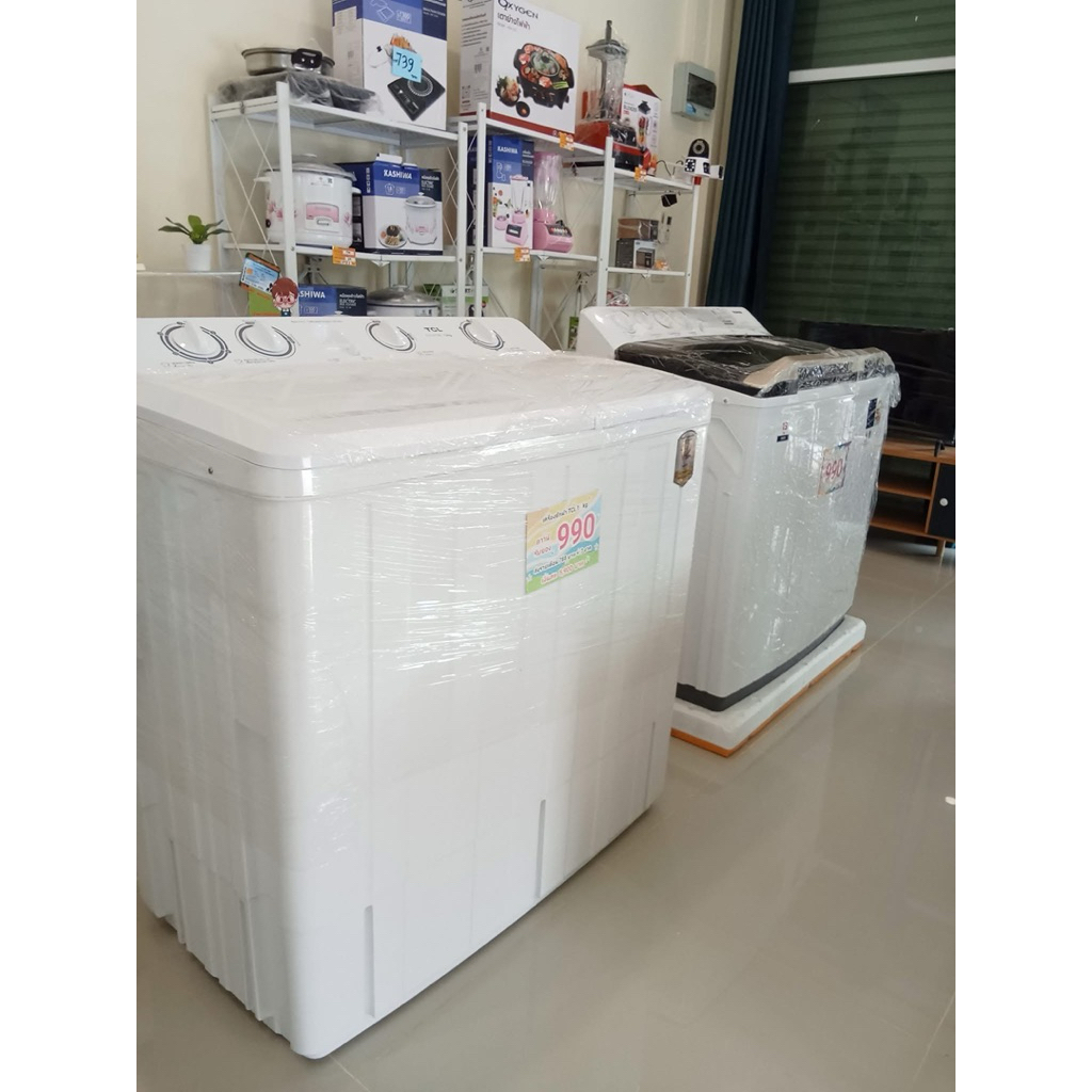 เครื่องซักผ้าTCL 12 KG 2 ถัง  ส่งฟรี
