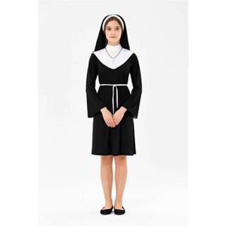 🇹🇭สินค้าอยู่ไทย🇹🇭 🔥cp32.6 ชุดแม่ชีแฟนซีสีดำ พร้อมผ้าคลุมศีรษ…