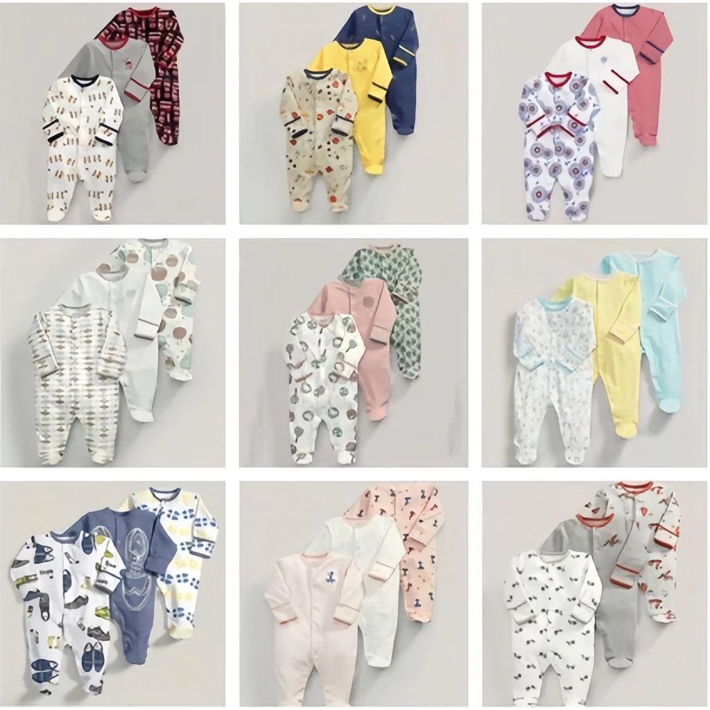 CICI baby ชุดนอนคลุมเท้า(0~เด็กน 3 เดือน~6 เดือน~9-18เดือน）คุณภาพสูง ให้ความอบอุ่น ชุดนอนเด็ก ชุดเด็ก thumbnail 5