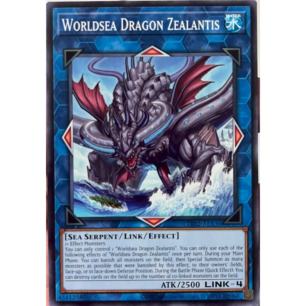 Yugioh Asia-Eng [TT02-AEA36] Worldsea Dragon Zealantis (Common) การ์ดยูกิแท้ถูกลิขสิทธิ์