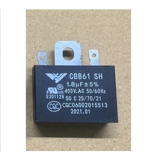คาปาซิเตอร์พัดลม 1.5uF 400V (พัดลม 14-16นิ้ว) / 1.8uF 400V (พัดลม 18นิ้ว) อะไหล่พัดลม