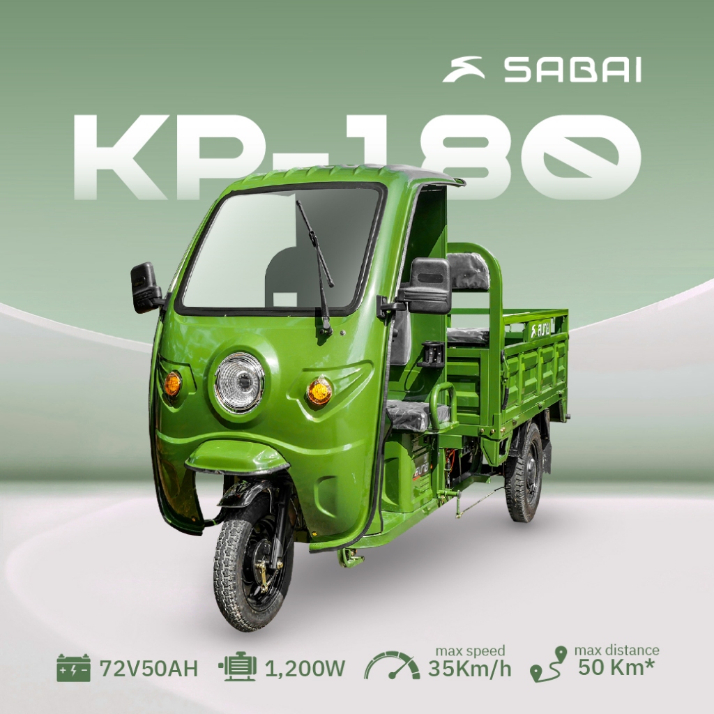 Sabai-KP-180 รถกระบะไฟฟ้าบรรทุกของ ขนาดใหญ่ วิ่งในตลาด/ฟาร์ม แบตอึด รับน้ำหนักเยอะ ดั๊มด้วยมือ