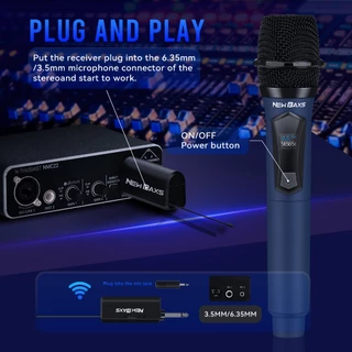 NEW BAXS ไมโครโฟนไร้สาย ชุด ชาร์จไฟได้ UHF,Type-C KP601/KP602,อเนกประสงค์,เหมาะสำหรับ KTV, ร้องเพลง, คาราโอเกะ, ปาร์ตี้