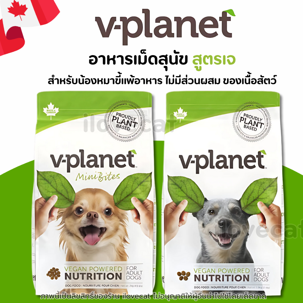 [Exp 12/26] V-Planet อาหารสุนัขเม็ด สูตรเจ วีแกน 100% ทำจากพืช Plant-Based โปรตีนจากพืชไม่มีเนื้อสัตว์ 6.8kg