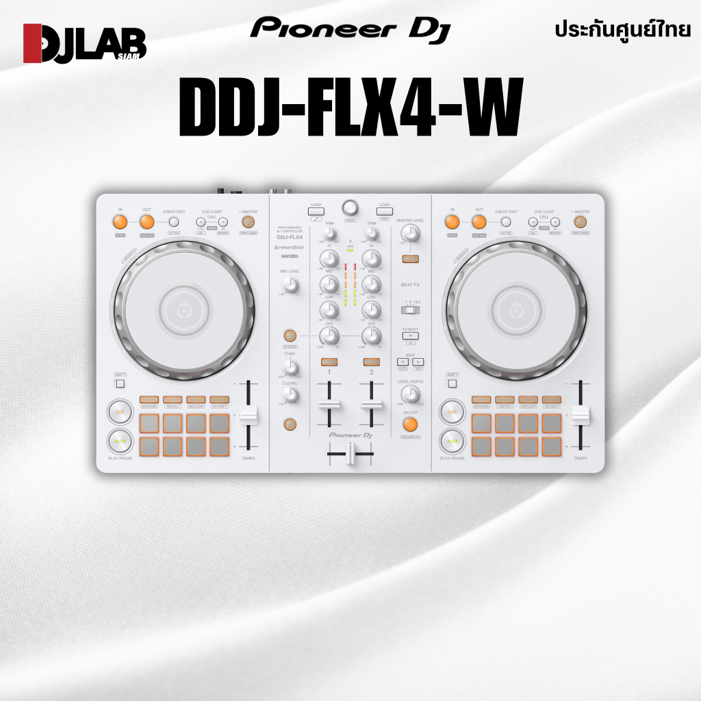 +New White Color+  Pioneer DJ DDJ-FLX4-W :  2-channel DJ Controller White