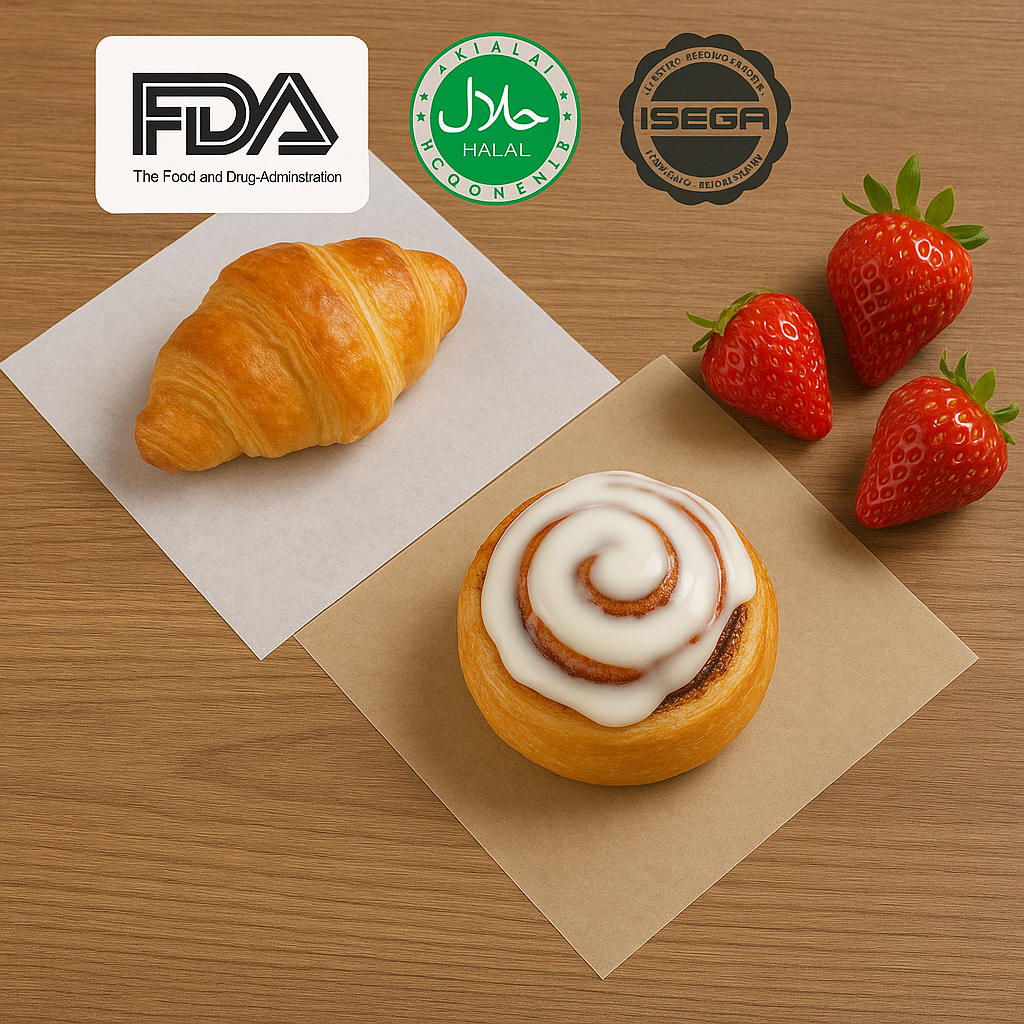 กระดาษรองอาหาร/รอบอบ/ห่ออาหาร Foodgrade ขนาดเล็ก (500 แผ่น)