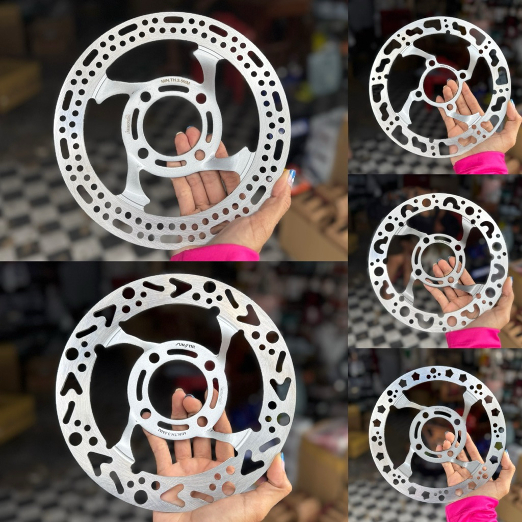 🛵🛵 จานเบรคเวฟ125 เก่า 125R-S 125บังลม 100S 4รู จานเดิม เจาะไล่เบา ขนาด 220 มิล