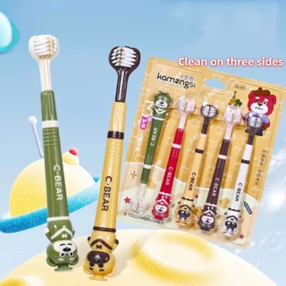 แปรงสีฟู้นเด็ก ดีไซน์ โดปามีน 3D ขนแปรงนุ่ม ทำความสะอาดล้ำลึก ลายหมีน่ารัก 5 ชิ้น เหมาะสำหรับเด็กอายุ 3-12 ปี แพ็คคู่