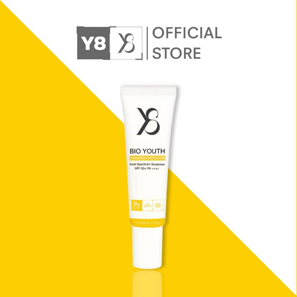 Y8 แพ็คเกจใหม่ กันแดดY8 กันแดดBioyouth sunscreen 15g ช่วยให้ผิวสว่างขึ้น 1 ระดับ ป้องกันการเกิดฝ้า