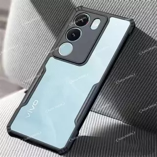 เคสหลังใส ขอบดำ Vivo Y29 Y100 V29 V29E Y17S เคสใสกันกระแทก ใช้สำหรับ Vivo V29 5G