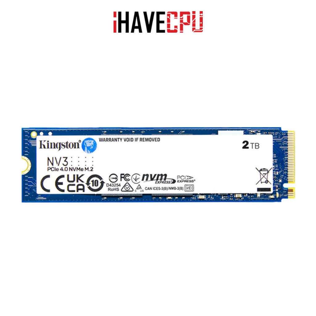 iHAVECPU M.2 (เอสเอสดี) KINGSTON NV3 2TB PCIe 4/NVMe M.2 2280 (SNV3S/2000G)