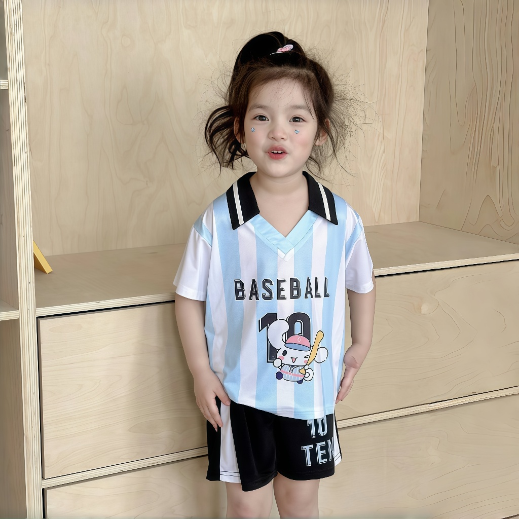 【พร้อมส่ง】ชุดเซ็ทเด็กผู้หญิงแฟชั่น เสื้อแขนสั้นกางเกงขาสั้น สีหวานสดใส ลำลอง - รูปที่ 6