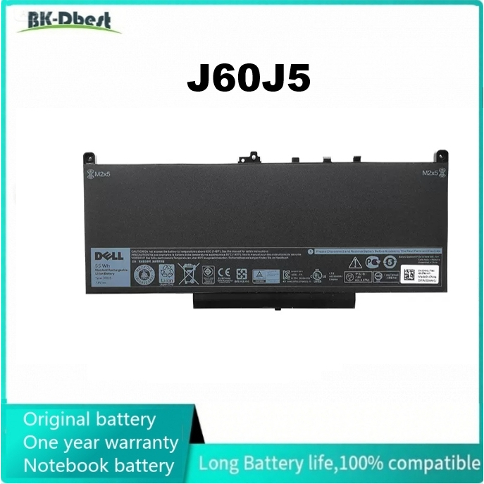 CSMHY 1 62 แบตเตอรี่แล็ปท็อปทดแทน J60j5 ใหม่สำหรับ Latitude E7270 E7470 7270 7470 R1v85 Mc34y แบตเตอ