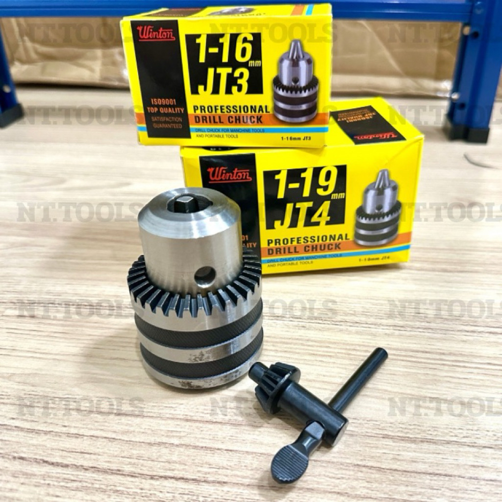 ออกใบกำกับภาษีได้ หัวสว่าน รูเตเปอร์ WINTON รุ่นงานหนัก 1-16 mm (5/8”) JT3 หัวสว่านเตเปอร์