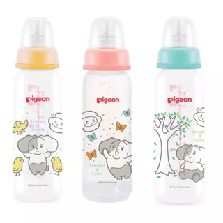 Pigeon ขวดนมพร้อมจุกเสมือนดูดจากอกมารดา ลาย howapipi แพค 3 แถม น่ารักมากๆๆ