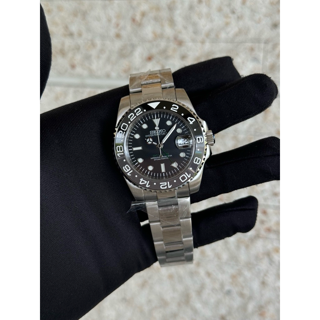Seiko Mod GMT Bruce Wayne Oyster (GMT Edition) 🔘🔘