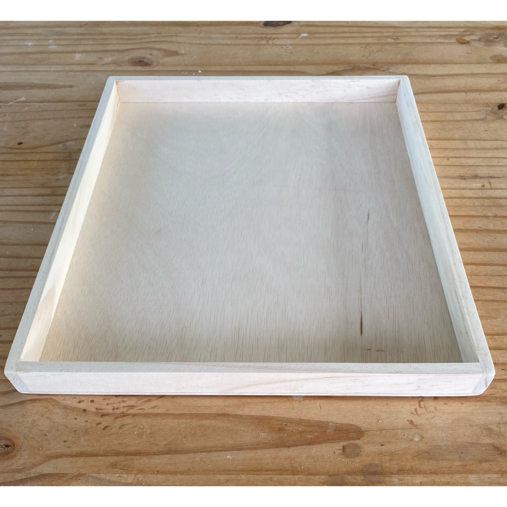 ถาดไม้ ถาดรองสินค้า 40 X 40 X 3 CM. ( 2 ชิ้น ) รับงานสั่งทำตามแบบ‼️‼️‼️