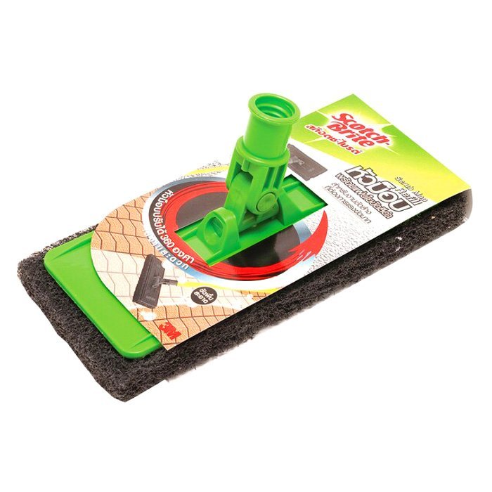 3M สก๊อตช์-ไบรต์ หัวไม้ขัดพื้นและผนังพร้อมใยขัด สีดำ Scotch-Brite Black Scrub Mop Refill - รูปที่ 2