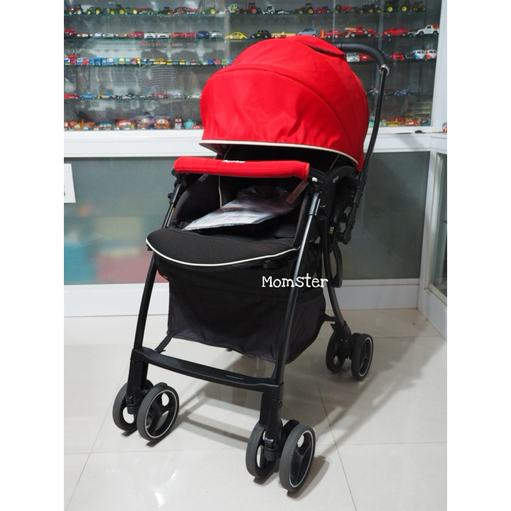 รถเข็นเด็กมือสอง Aprica Luxuna cushion+คู่มือ สภาพสวย