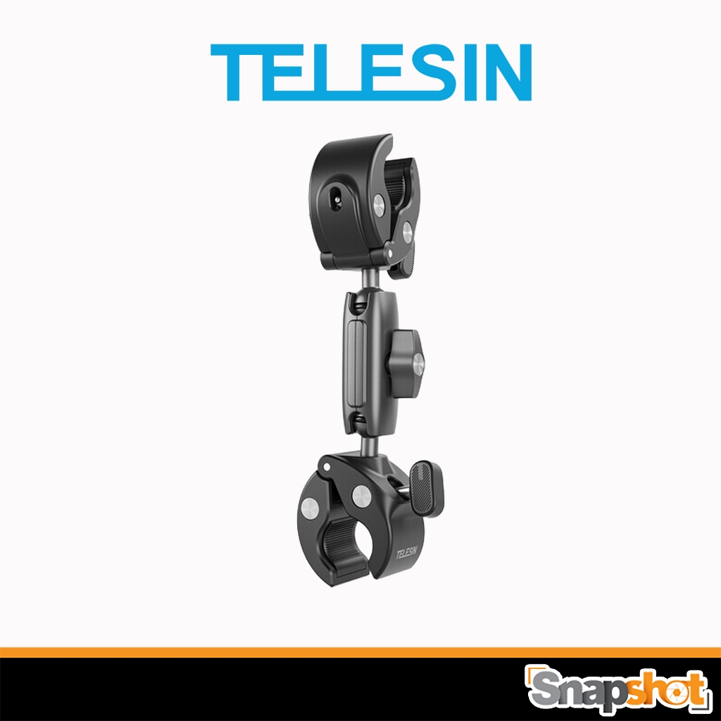 Telesin Double-headed Crab Clamp Bike/Moto Pipe Clamp