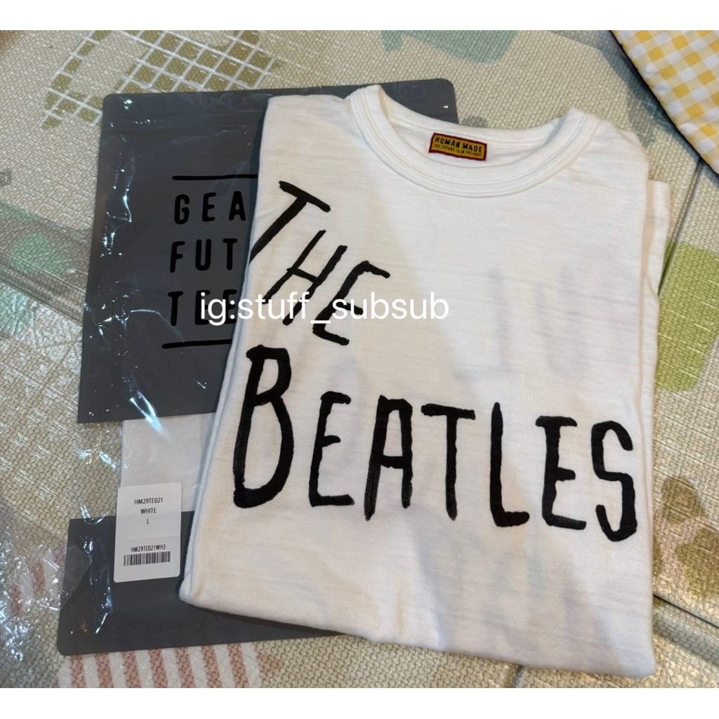 used once ของแท้ Human made the beatle tshirt กดเองจากเว็บ size L อก 43 นิ้ว