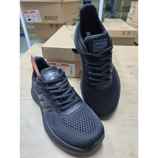 รองเท้าผ้าใบBAOJI รองเท้าไลฟ์สไตล์ผู้ชายและหญิง รุ่น BJM1122 size 37-45 BJM1166A size 46-47 สีดำล้วน