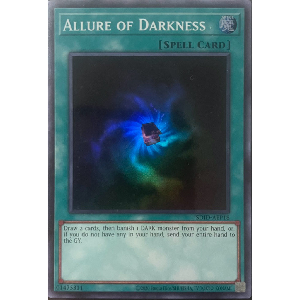 Yugioh Asia-Eng [SDID-AEP18] Allure of Darkness (Super Rare) การ์ดยูกิแท้ถูกลิขสิทธิ์