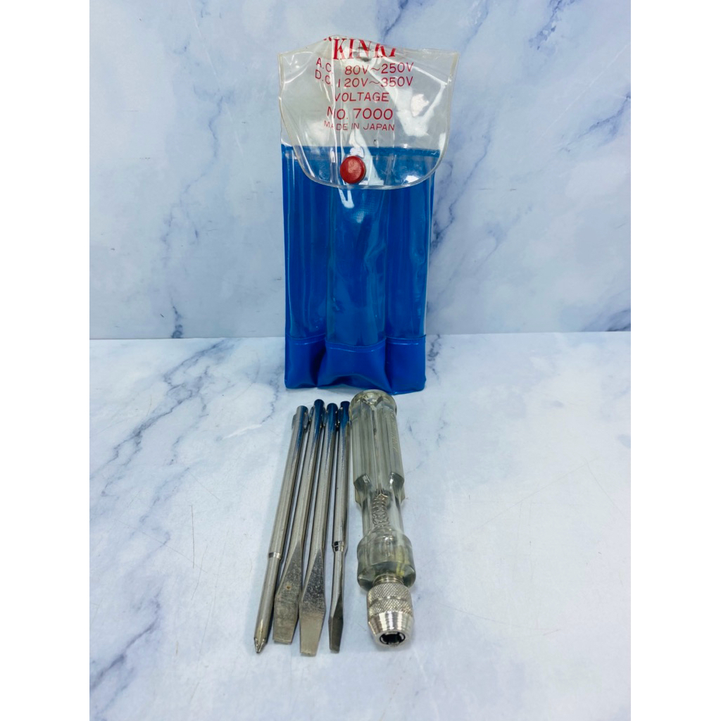 ไขควงวัดไฟแบบถอดเปลี่ยนได้ Kinki AC 80V-250V, DC 120V-350V MADE IN JAPAN (Mar26 : 706)