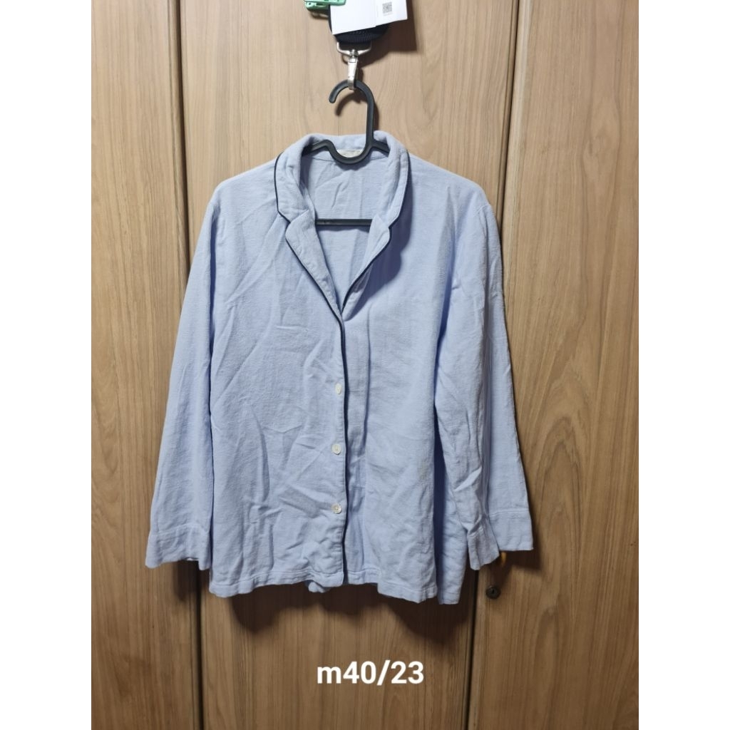 oysho ชุดนอนเสื้อและกางเกงผ้าฝ้าย สภาพพอใช้ ป้ายm เอว30-34