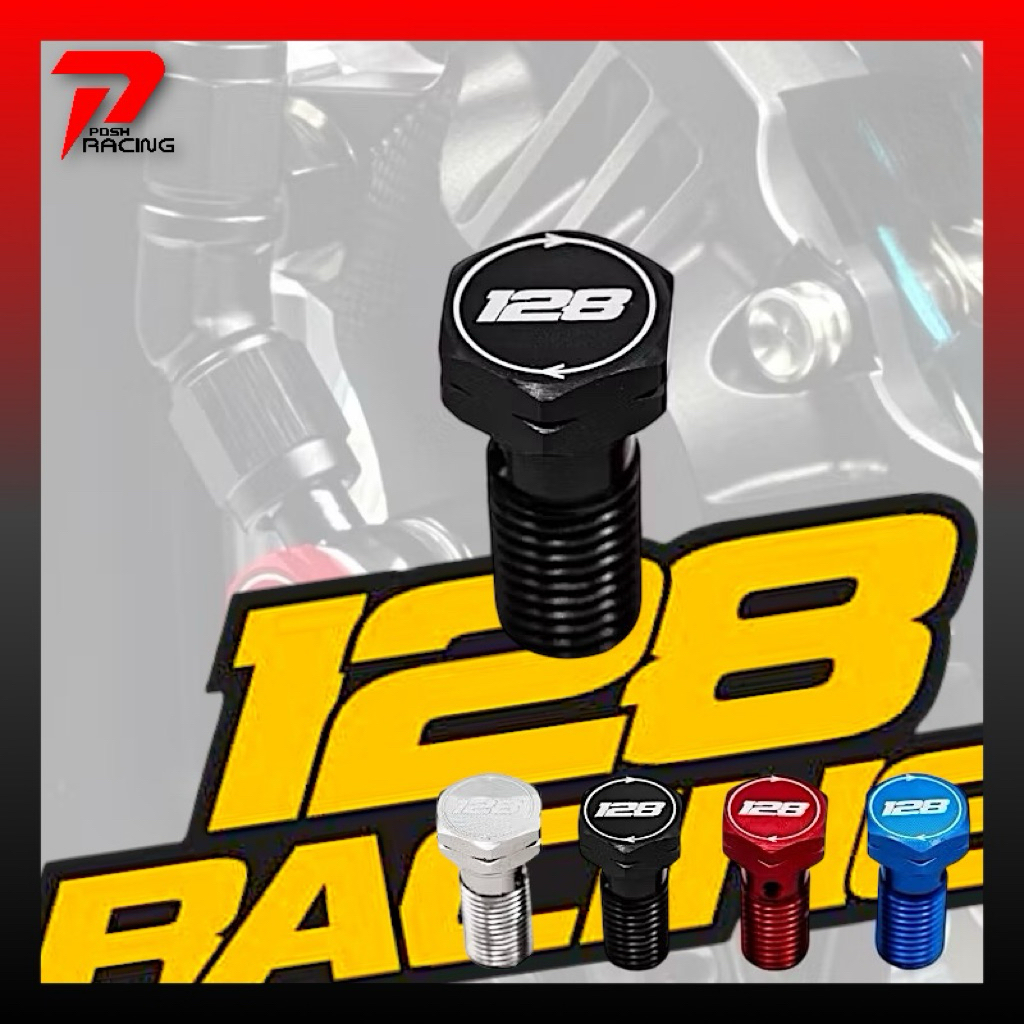 น็อตน้ำมัน 128RACING M10x1.0 / M10x1.25