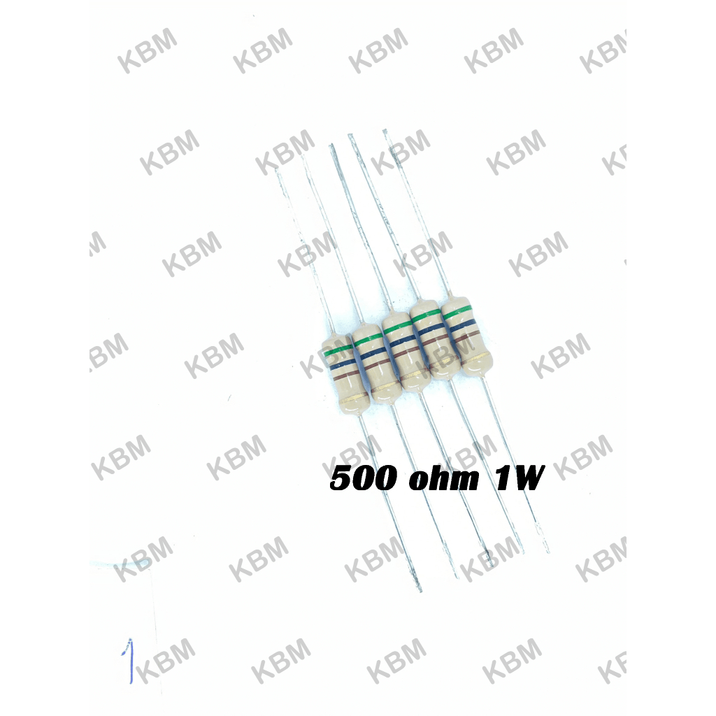 Resistor ตัวต้านทาน 500ohm 0.25W 0.5W 1W  2W 5W 0.1% 1% 5% - รูปที่ 6