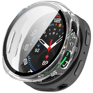 เคสกันรอย+ฟิล์มกระจกในตัวสำหรับ Samsung Galaxy Watch 9/8 40mm/44mm/Classic 46mm แบบนิ่ม/แบบแข็ง กันกระแทก ปิดจอครบ