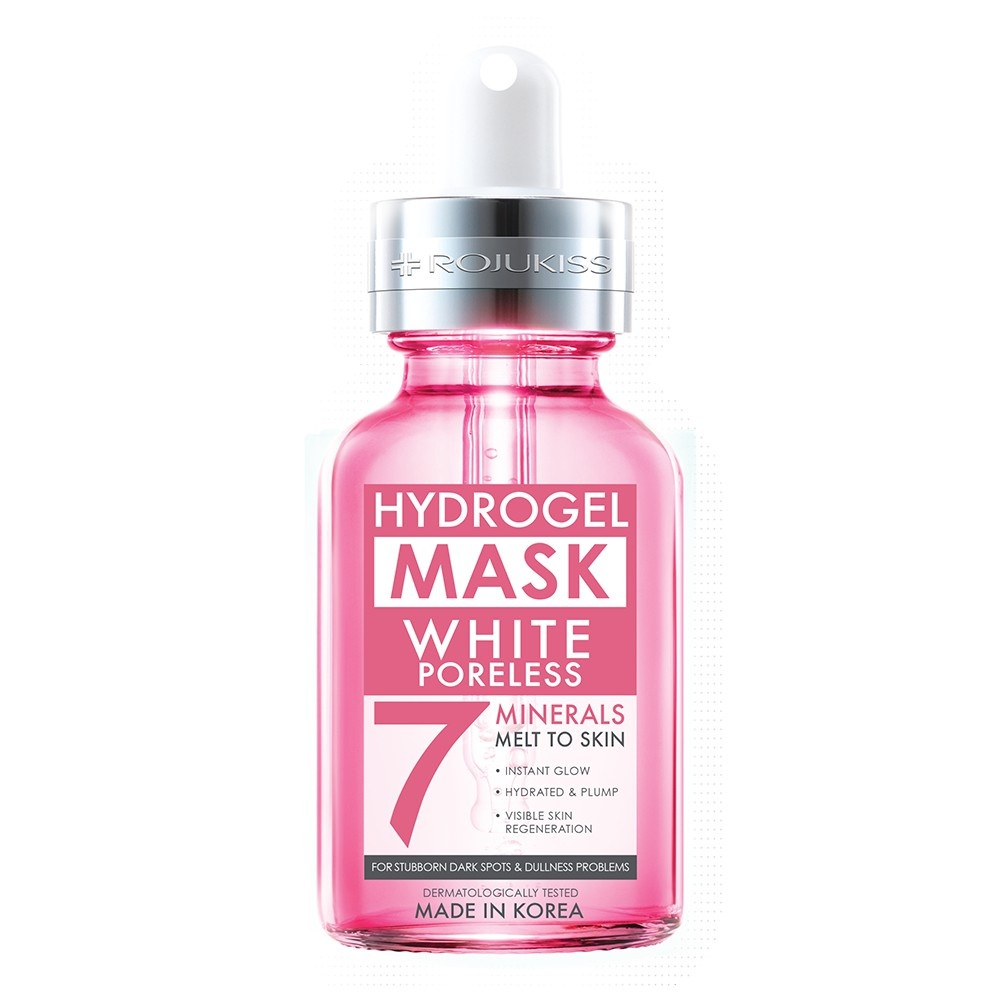 (12ชิ้น/กล่อง) Rojukiss White Poreless Hydrogel Mineral Mask 7 โรจูคิส ไวท์ พอร์เลส มาส์ก [5357]