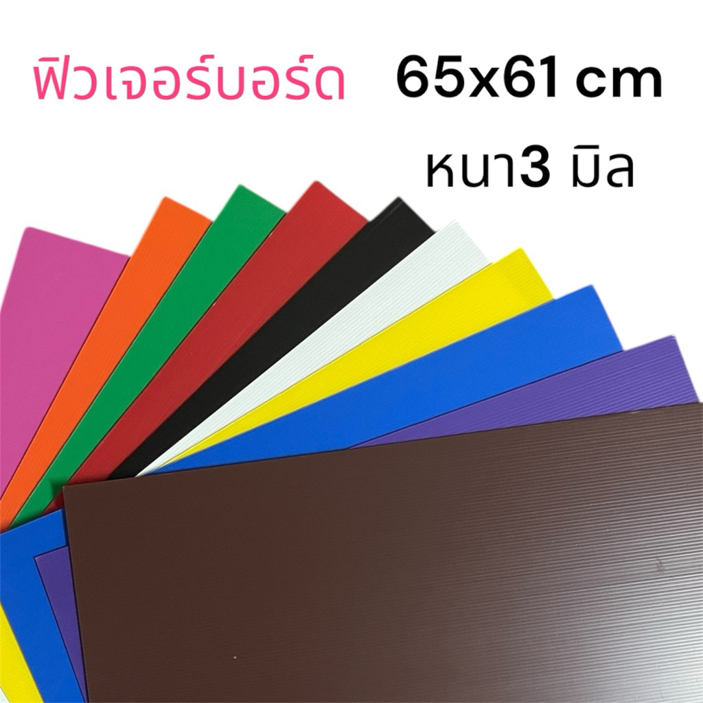 (12แผ่น) พีพีบอร์ด ฟิวเจอร์บอร์ด ขนาด65x61 ซม. หนา3มิล
