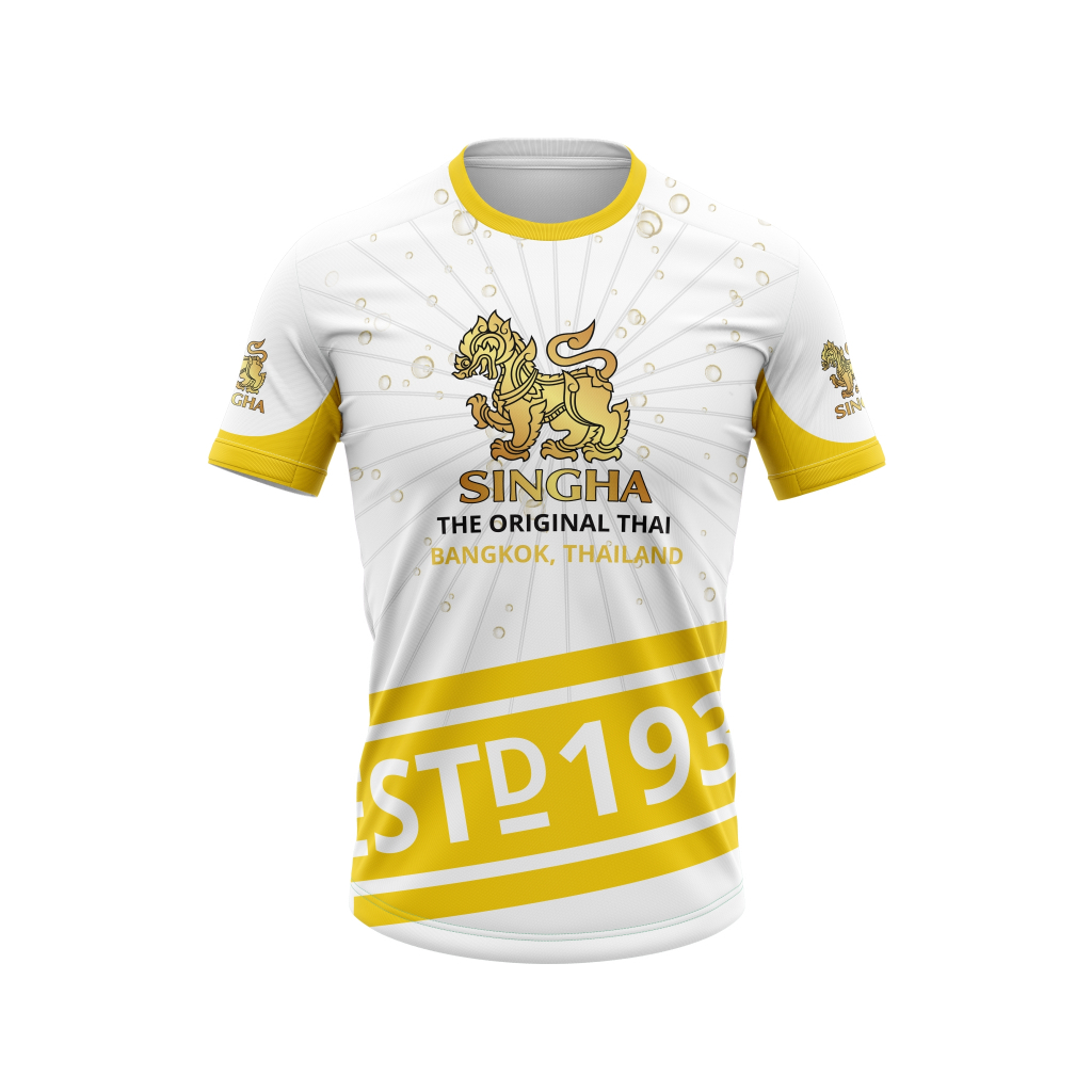 เสื้อแฟชั่น เสื้อพิมพ์ลาย ลายเบียร์สิงห์ ผ้านุ่ม ใส่สบาย