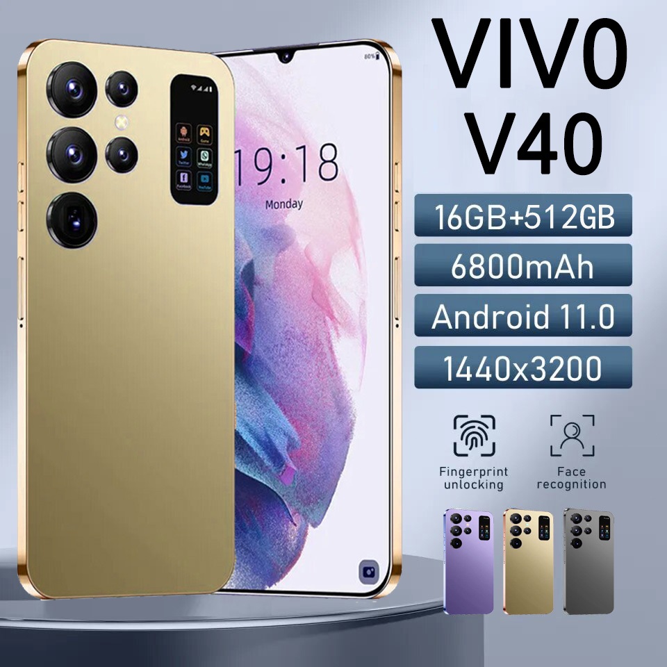 สมาร์ทโฟน VIV0 V40 5G 16+512GB มือถือหน้าจอ ขนาด 7.0 นิ้ว ชาร์จเร็ว 6800mAh รับประกัน 1 ปี COD