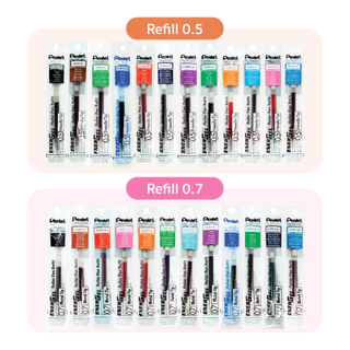 ปากกา ปากกาเจล หมึกสี Pentel BLN105 / BL107 สีหมึกคมชัด หัว 0.5 / 0.7 mm เปลี่ยนรีฟิลได้ (จำนวน1ด้าม)