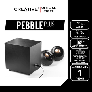 CREATIVE SPEAKER Pebble Plus Speaker 2.1 มาพร้อมกับซัพวูฟเฟอร์ ใช้พลังงานผ่านช่อง USB ลำโพง 2.1