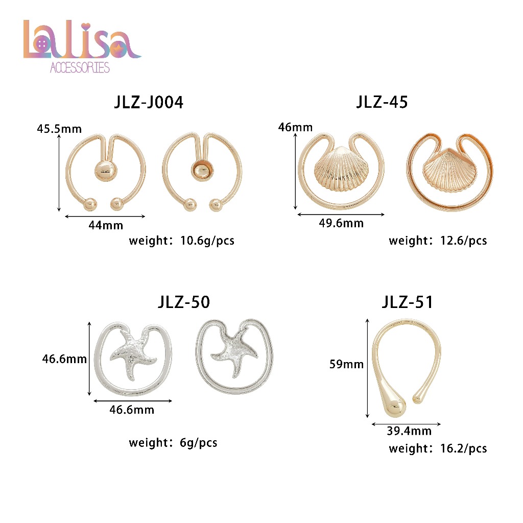 ตะขอชุดว่ายสไตล์นางเงือกเมอเมดในหนัง alloy swim buckle JLZ-J004/JLZ-51/JLZ-50/JLZ-45