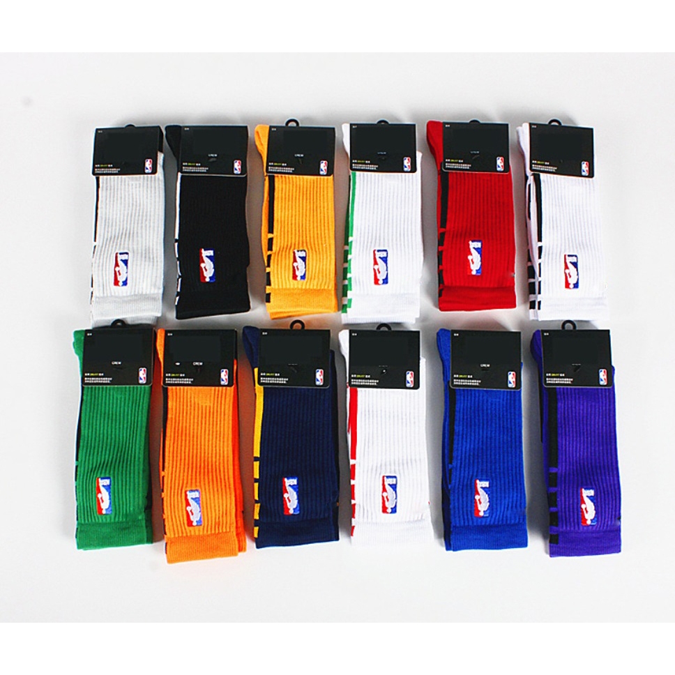 ถุงเท้าบาส ยาว ครึ่งแข้ง NBA Basketball Socks Crew สำหรับเล่นกีฬา บาสเกตบอล, ฟิตเนส, ออกกำลังกาย