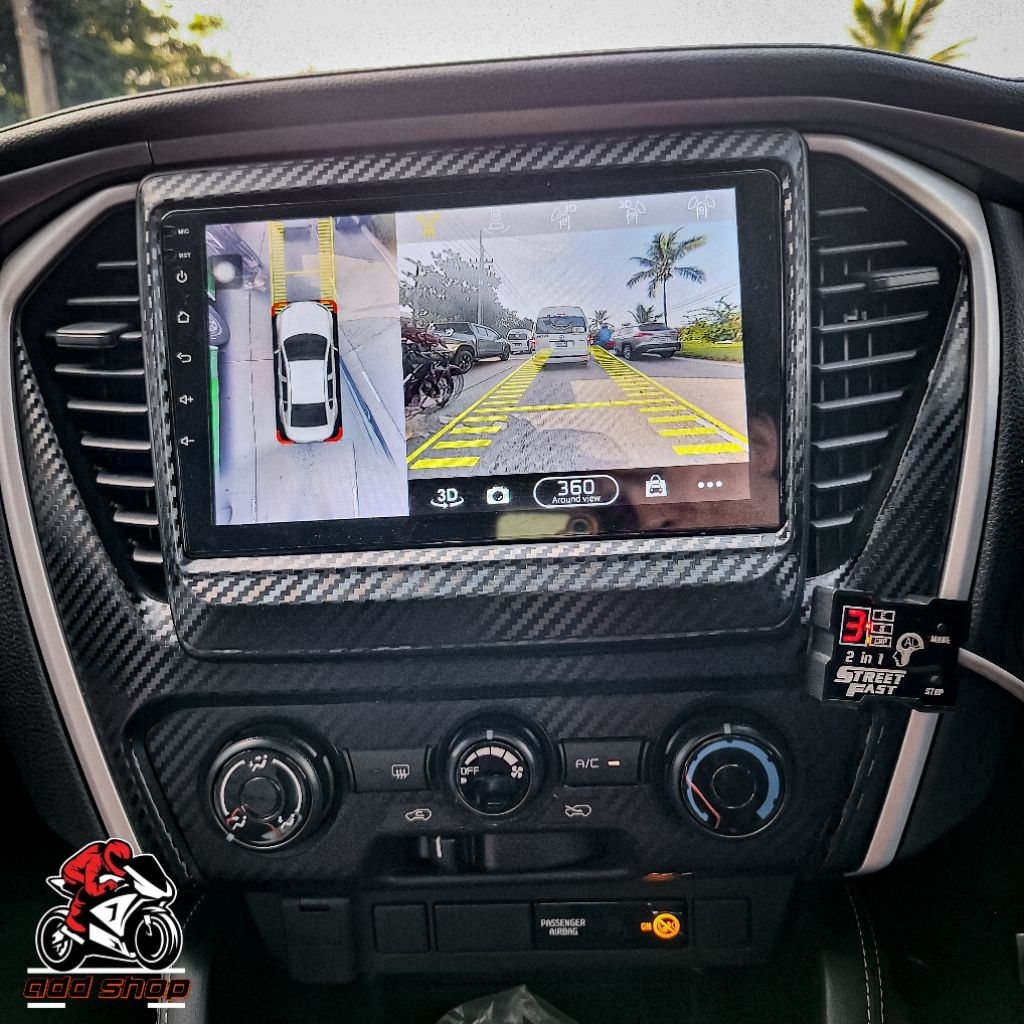 D-MAX 2020-2025 สติกเกอร์ 3D ลายคาร์บอลแท้ กันรอยคอนโซนหน้า