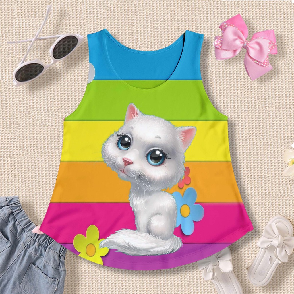 เสื้อกล้ามเด็ก ลายน่ารัก เสื้อนิ่มใส่สบายไม่ร้อน  ซักบ่อยไม่ขุ่น ไม่้ขึ้นขน แห้งง่าย ทรงสวย