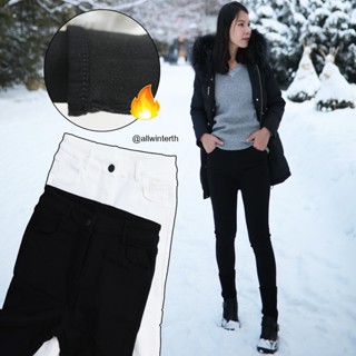 Skinny winter pants เอวสูงยาว39นิ้ว กางเกงกันหนาวทรงสกินนี่