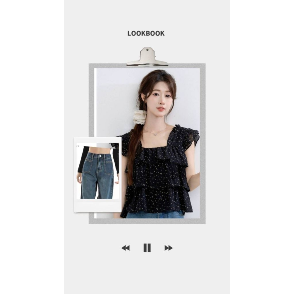 ชุดเซต 2ชิ้น เสื้อ+กางเกงยีนส์ พร้อมส่ง