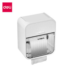 Deli กล่องทิชชู่ กล่องทิชชู่ติดผนัง ไม่ต้องเจาะ กันน้ำและทนท…