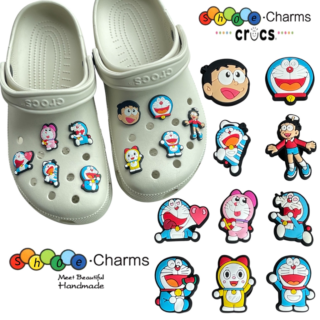 พร้อมส่ง jibbitz โดราเอมอน ตัวติดรองเท้า จิ๊บบิท ตัวติดตกแต่งรองเท้า crocs ที่ติดรองเท้า Doraemon