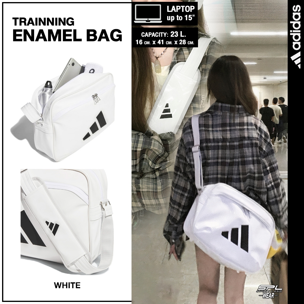 Adidas อาดิดาส กระเป๋าสะพายข้าง กระเป๋าสะพายไหล่ กระเป๋าเคลือบ Enamel Bag IB0298 (2000)