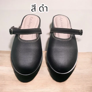 รุ่นเมรี่เจน เปิดส้น สูง1 นิ้ว 34-43handmade spdesign เครื่องหนังบ้านสายพิน saipin leather