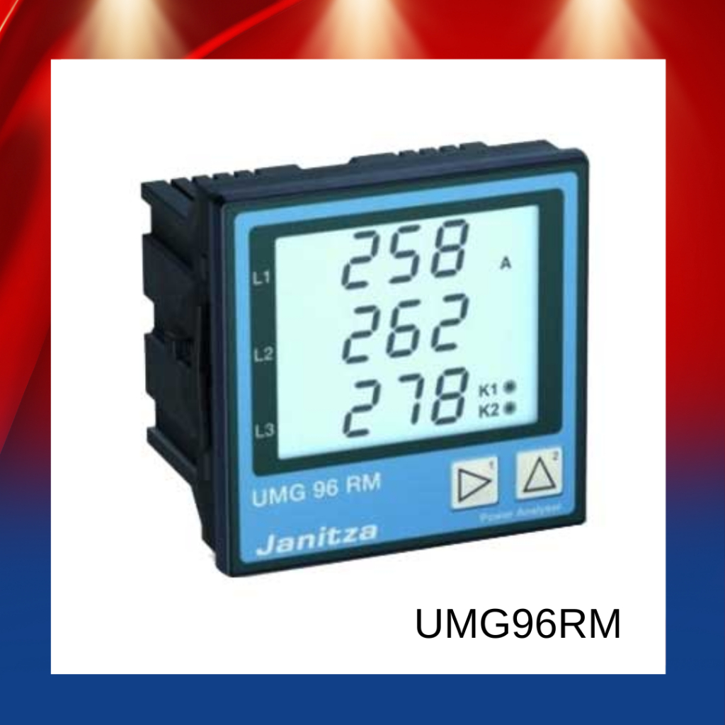 มิเตอร์วัดค่าพลังงานไฟฟ้า  Janitza UMG96RM สำหรับวัดค่าพลังงานและป้องกันไฟจากระบบโซล่าเซลย้อนเข้าสู่