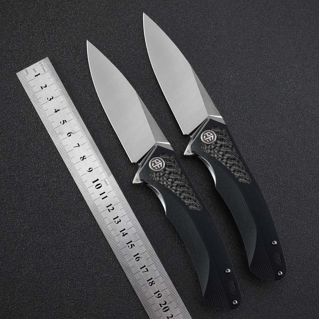 📍Sale📍 มีดพับ มีดเดินป่า มีดอเนกประสงค์ Petrified fish รุ่น PF838-Carbon Fiber With G10